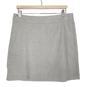 Rachel Zoe | Plaid Mini Skirt Gray White Women’s with Elastic Waist | Large